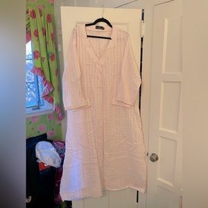 Pink maxi cover up caftan